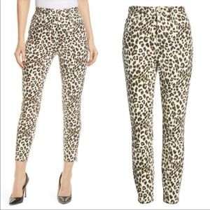 Frame Denim Leopard Ali Ultra High Rise Cigarette Jeans